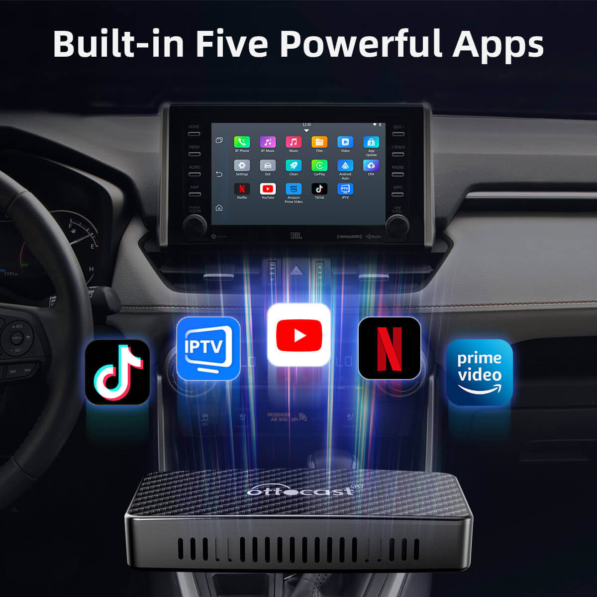 OTTOCAST® Play2Video Pro – Wireless Smart Car Media Box