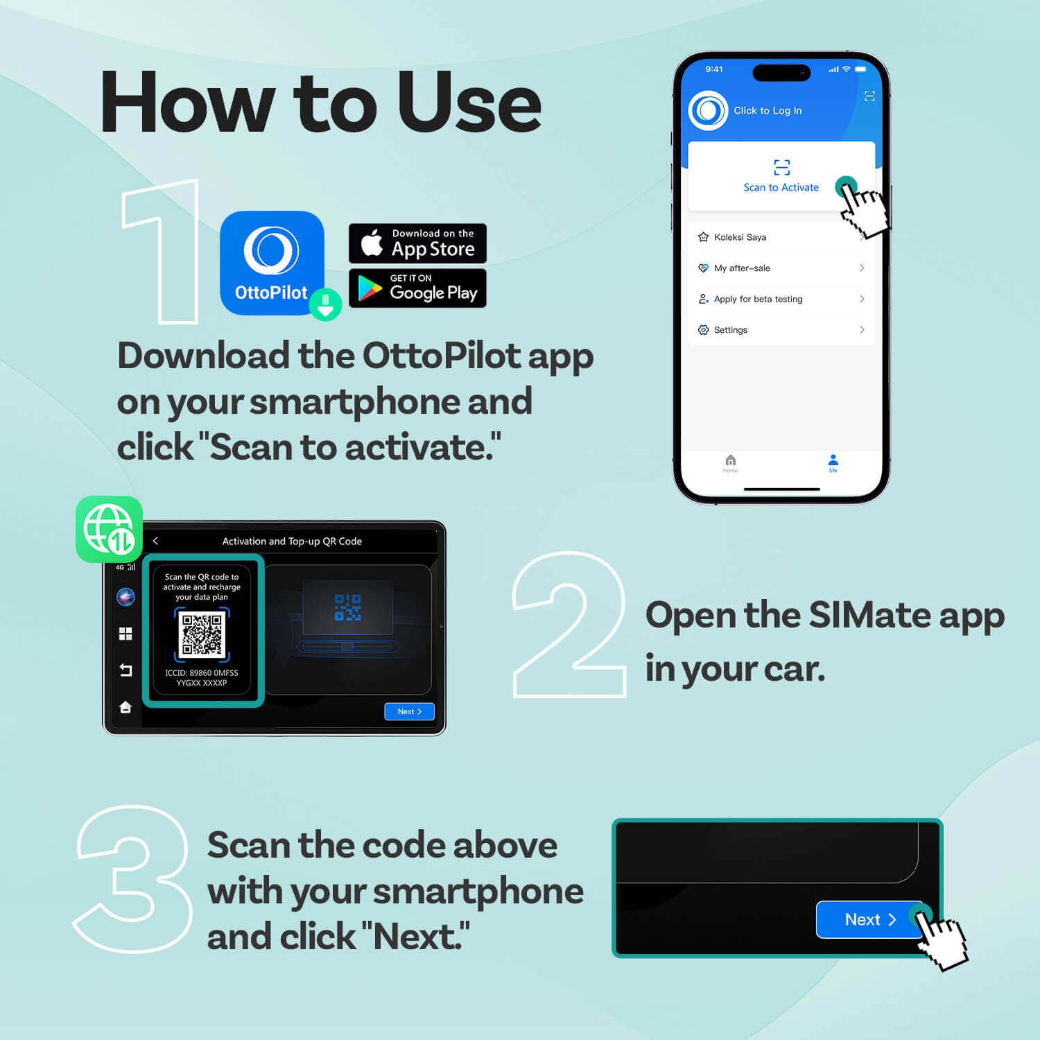 Ottocast CloudSIM - 10 جيجابايت / 30 جيجابايت / 60 جيجابايت / 120 جيجابايت