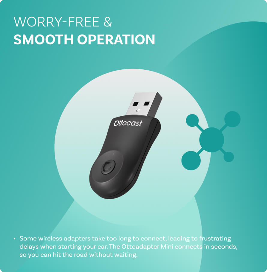 Mini Wireless Adapter for CarPlay and Android Auto