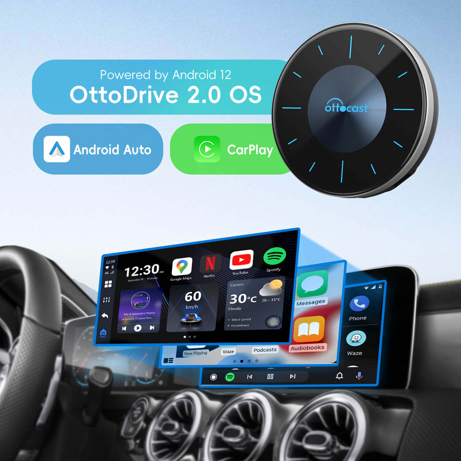 (كمية محدودة) OttoAibox P3 – صندوق CarPlay ذكي