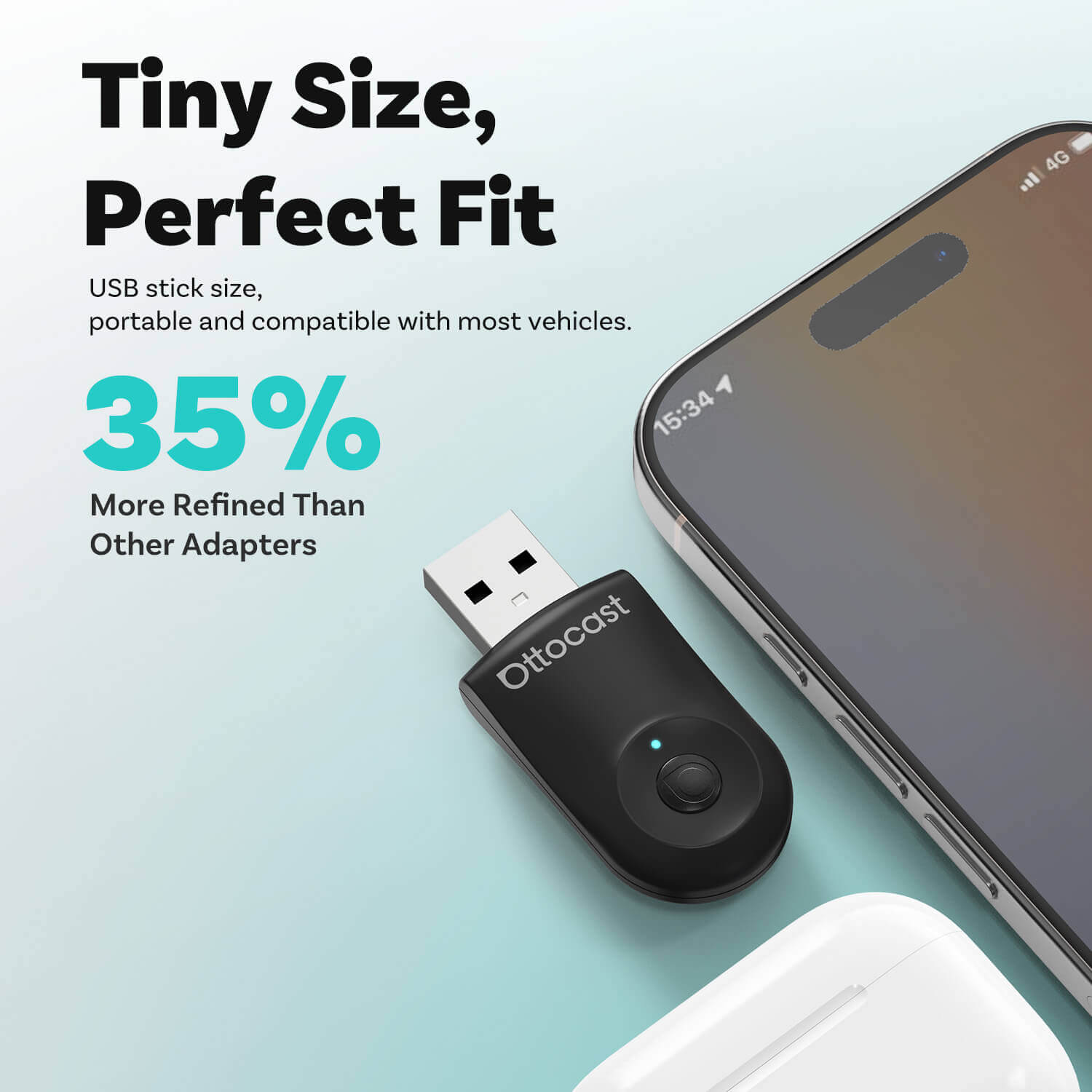 (سعر حصري) محول Mini لاسلكي 2 في 1 لـ CarPlay و Android Auto