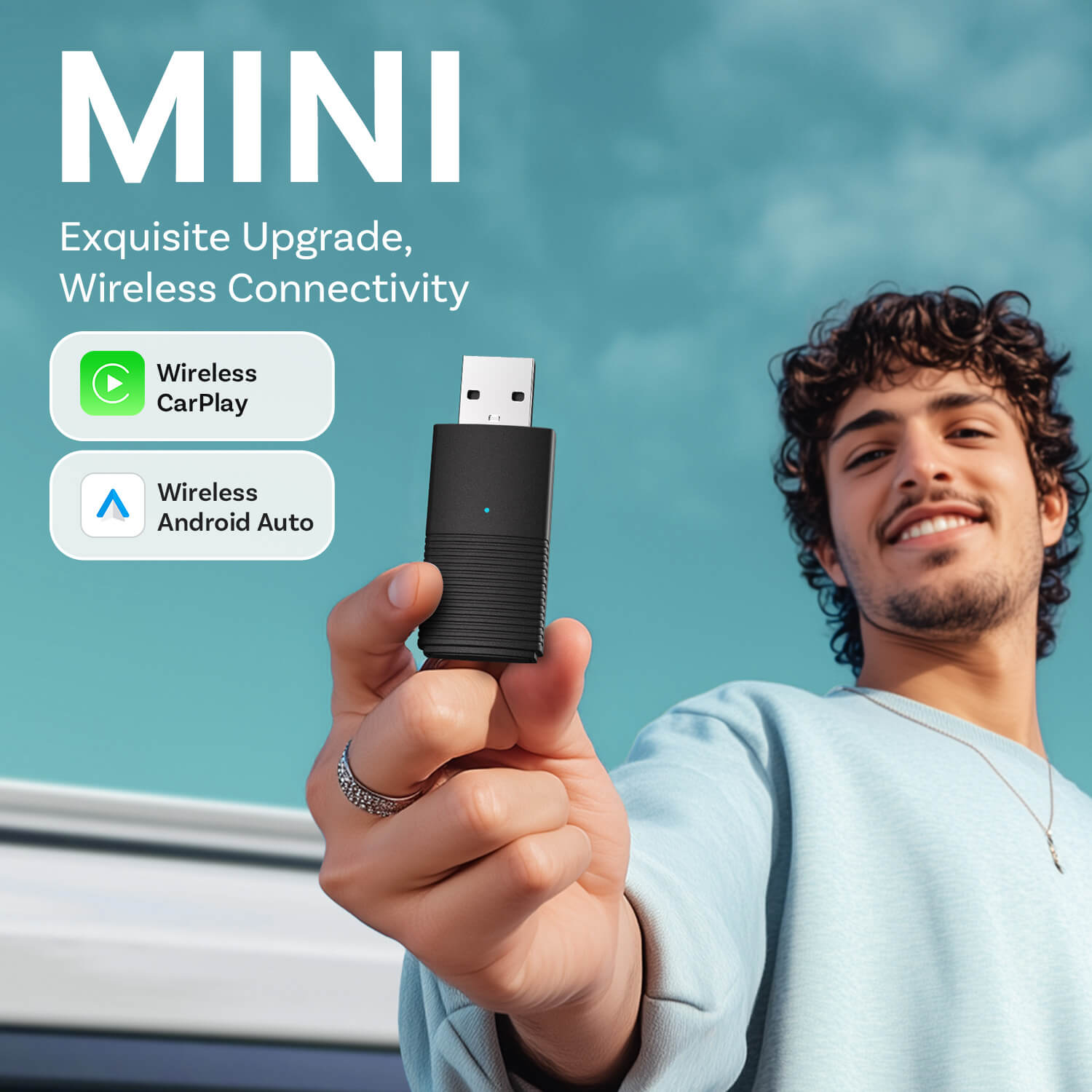 OTTOCAST Mini – محول لاسلكي لـ CarPlay و Android Auto