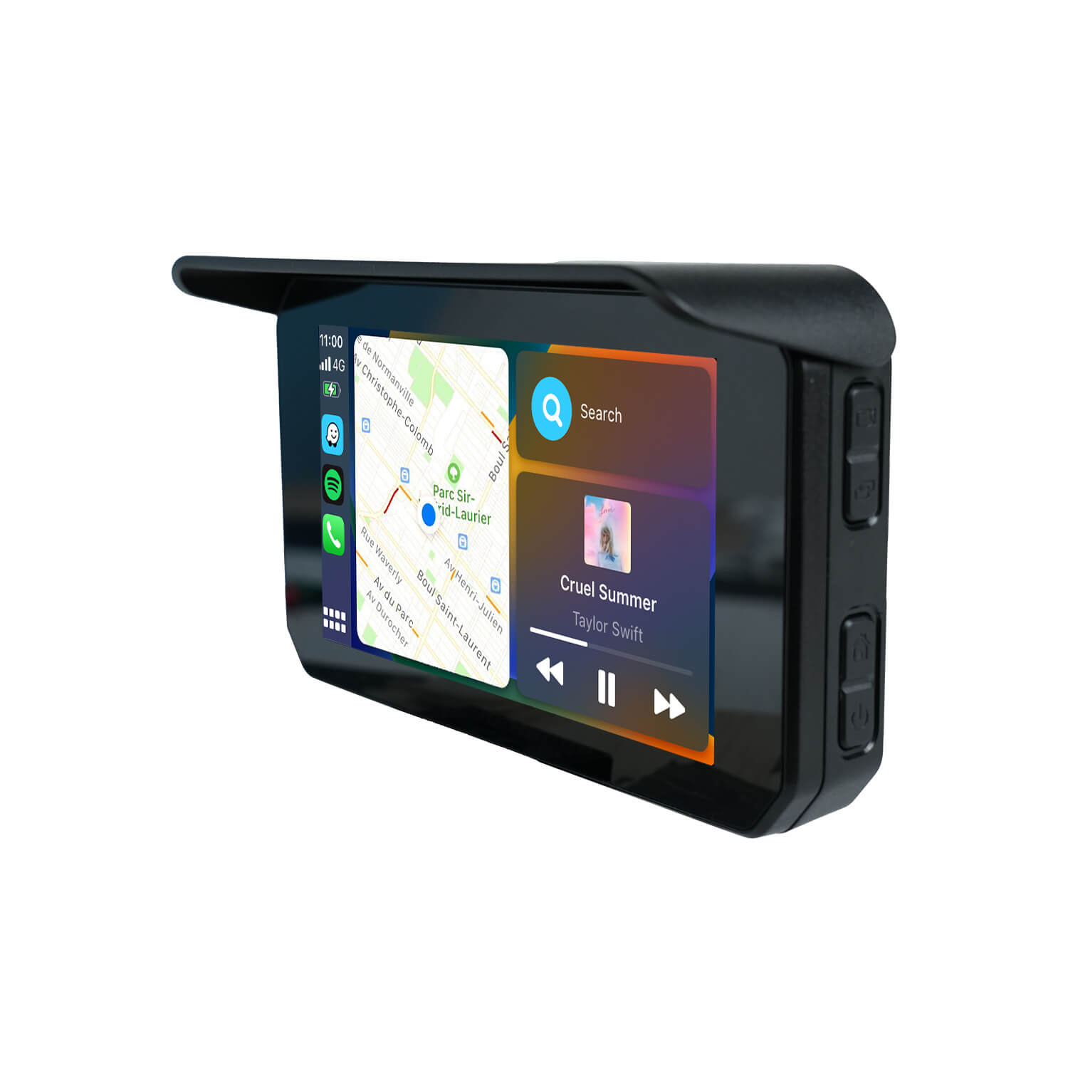 CarPlay Lite C5 SE – شاشة دراجة نارية محمولة مع نظام GPS و CarPlay/Android Auto لاسلكيين