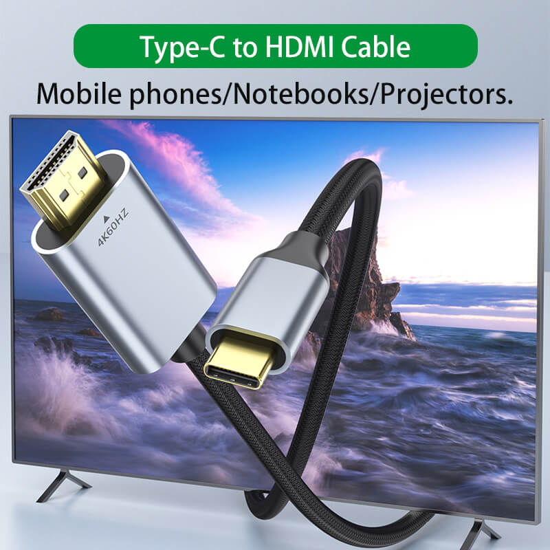 Type-C-HDMI Cable for iPhone 15 Series, etc