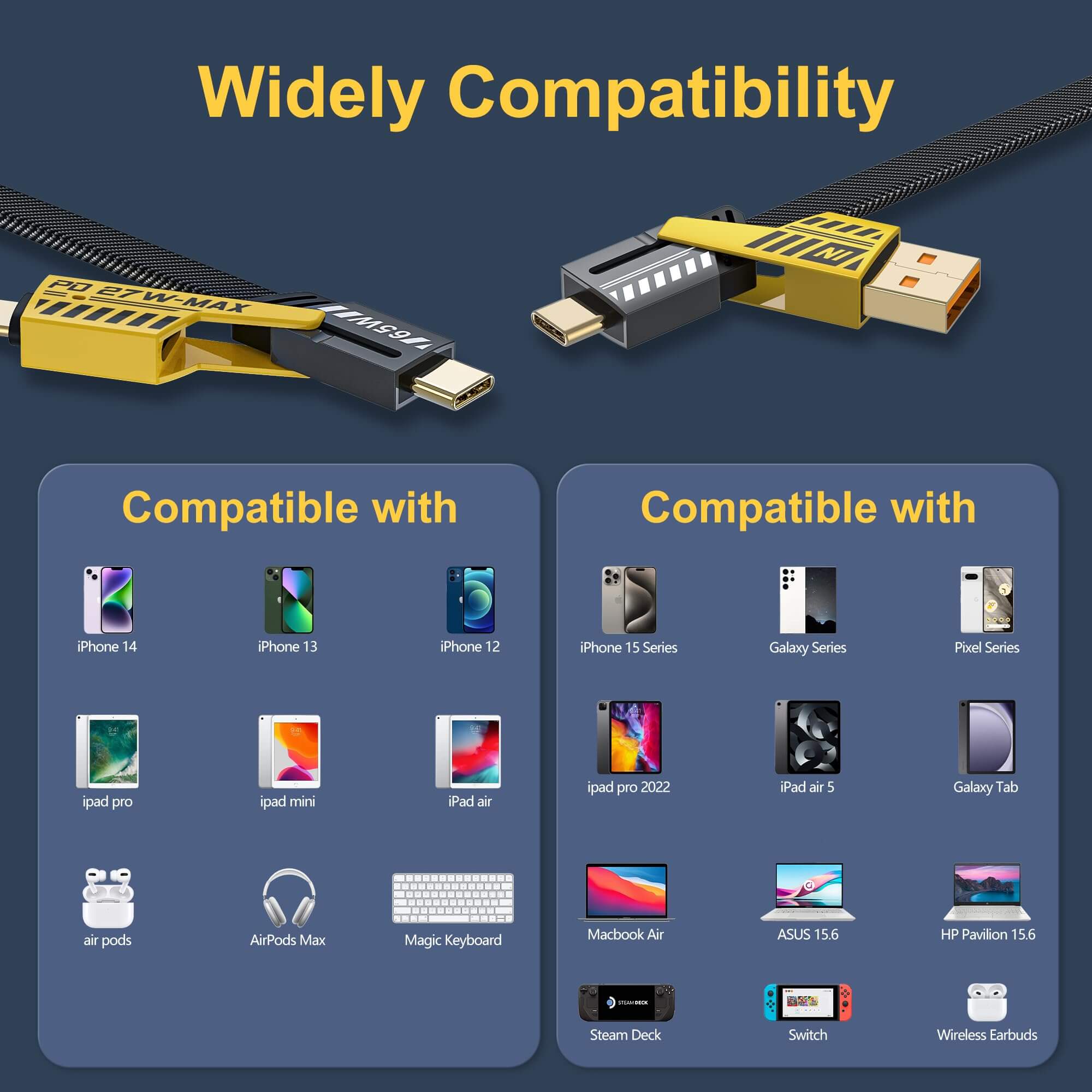 كابل شحن سريع شامل 4 في 1