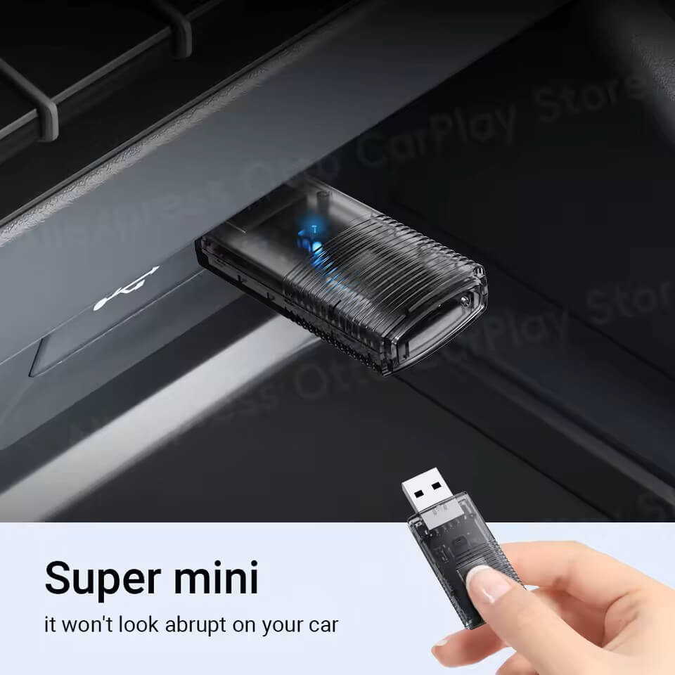 محول Mini لاسلكي 2 في 1 لـ CarPlay و Android Auto